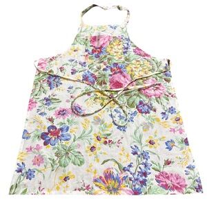NEW April Cornell MULTICOLOR FLOWER Design CHEF’S APRON with Front Pocket